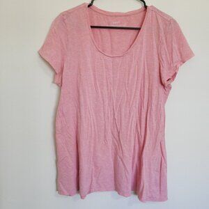 Pure Jill Women's Large Pink Short Sleeve Scoop Neck Elliptical T-Shirt